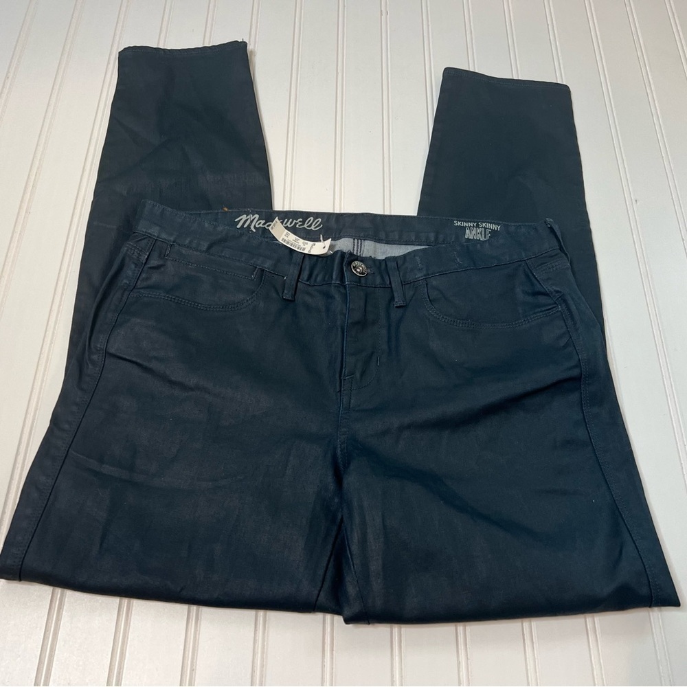 Madewell Womens Dark Blue Coated Skinny Skinny Ankle Jeans 29 NEW.   185